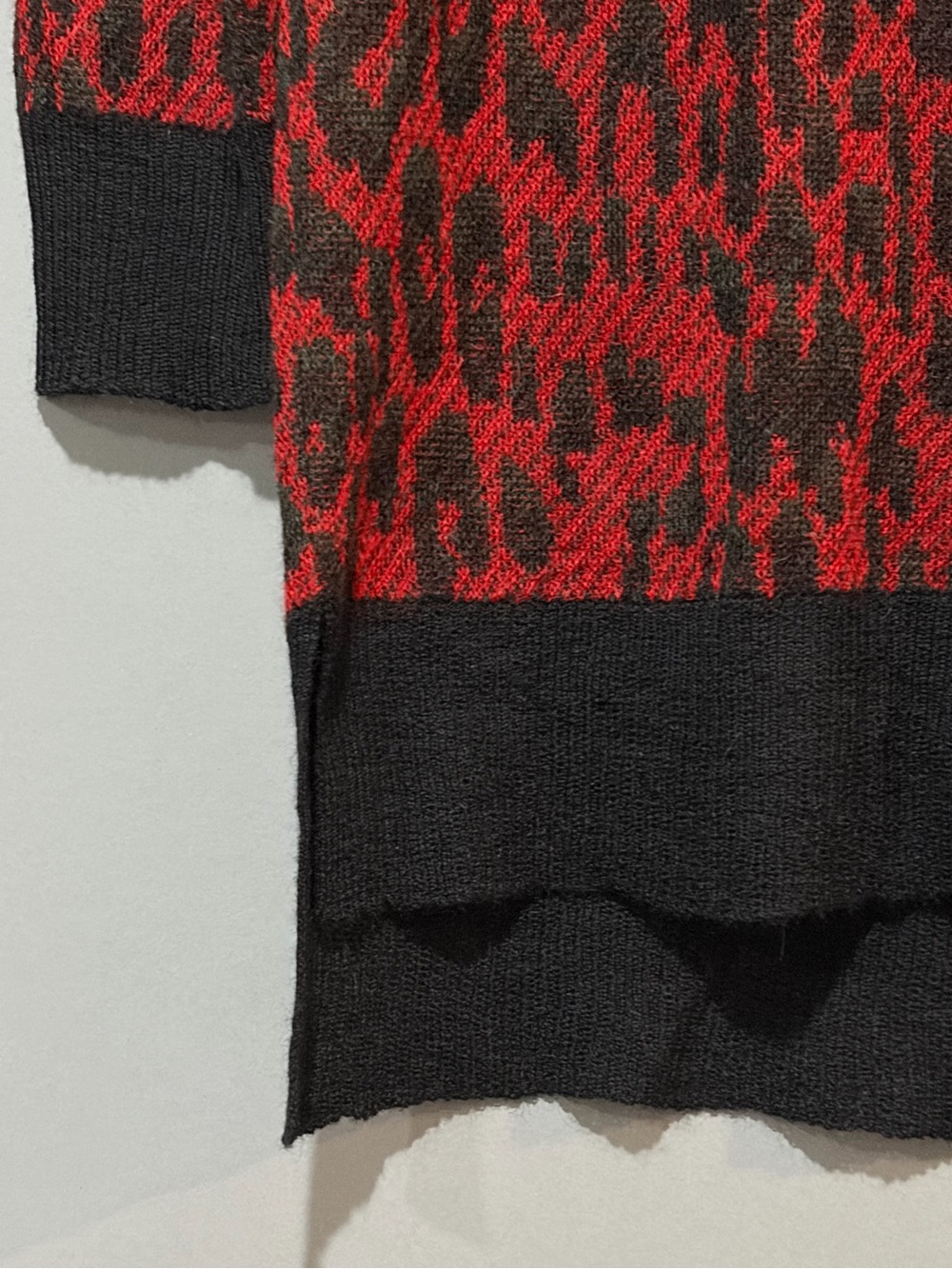 DIESEL Red Leopard 100% Alpaca Wool Crewneck Sweater Size S NWT - Picture 9 of 12